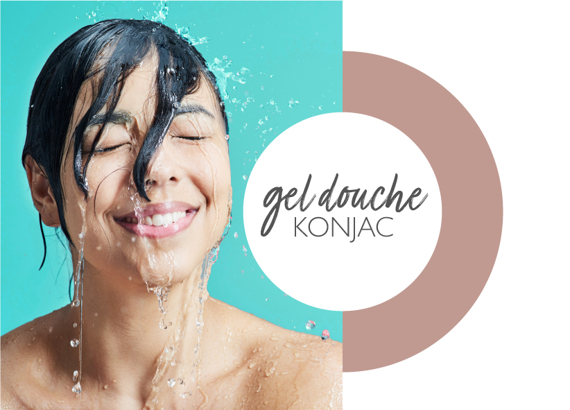 Gel douche au konjac formulé avec un gélifiant naturel et végétal issu de la racine de konjac